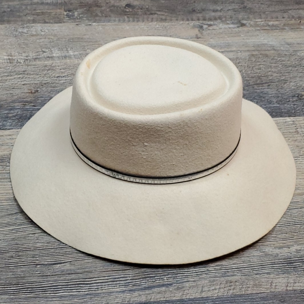Vintage Bee hat Co. Cream hat women size S - Picture 3 of 6